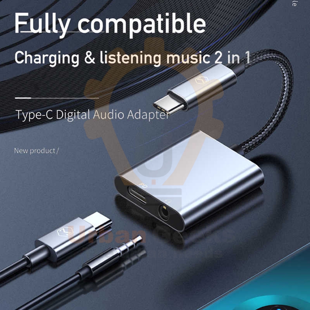 Mcdodo Audio Adapter type-c to Type-c and DC3.5mm 60W PD Charging Audio Call