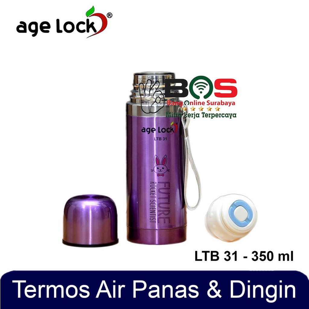 Thermos Air Dingin Panas 350 ML Botol Minum Stainless Steel Age Lock LTB-31