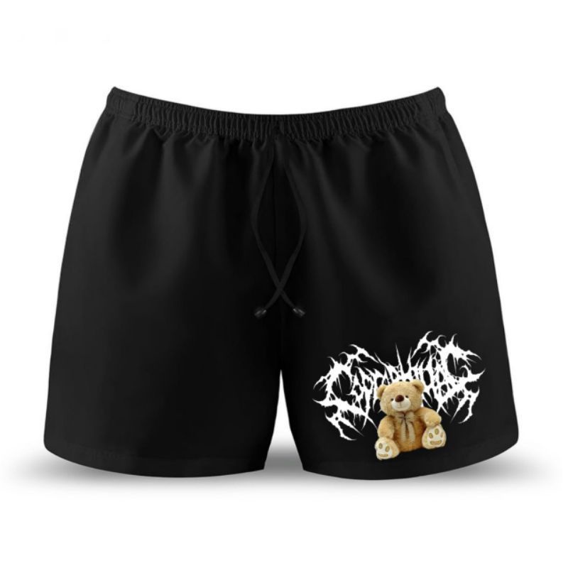 (COD)Best seller!!!! Boxer Black White Fire//CELANA PENDEK//Boxer pria