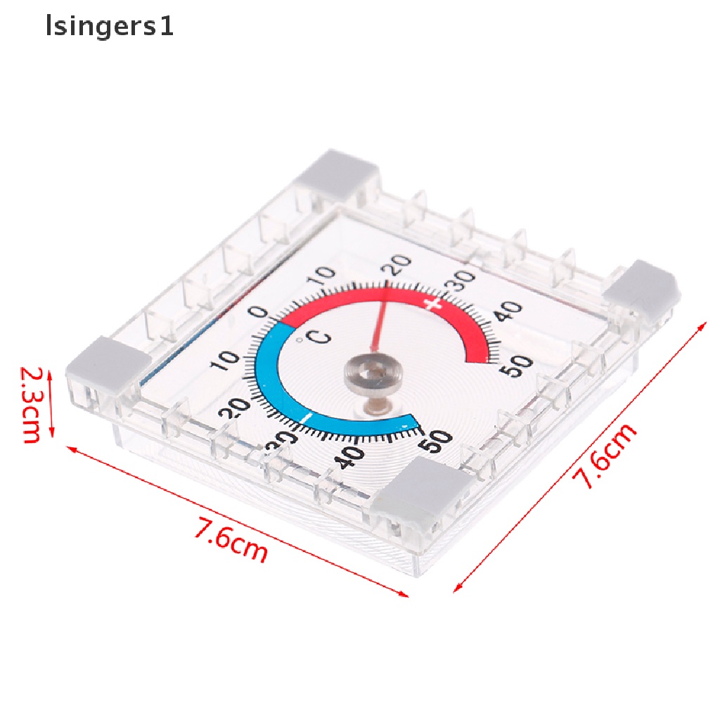 (lsingers1) Termometer Dinding Bentuk Kotak Untuk Taman / Rumah