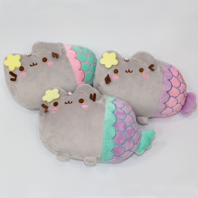 Boneka Pusheen Cat Mermaid  Bahan Plush Lembut untuk Anak  