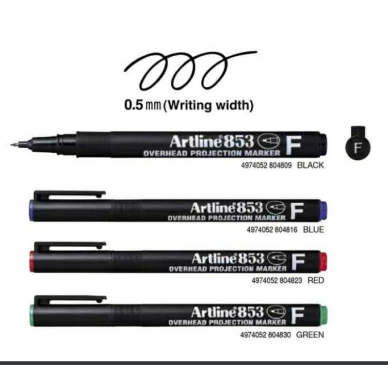 

Spidol Artline Permanent OHP EK 853 Fine perpcs