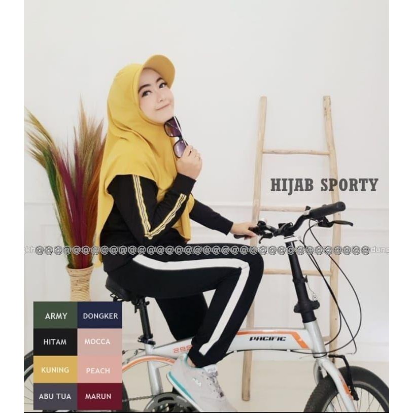 JILBAB INSTAN OLAHRAGA TOPI SPORTY / HIJAB INSTAN SIMPLE / ONETO HIJAB / HIJAB NIQOB ANTI CORONA-2
