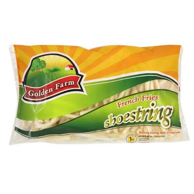 

KENTANG GOLDEN FARM SHOESTRING / CRINKLE CUT / STRAIGHT CUT 1 kg FRENCH FRIES
