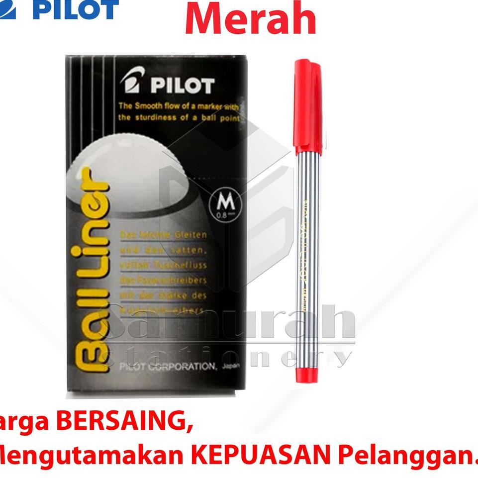 

[KODE QSA] Ballpoint Pilot Balliner 0.8 mm / Pulpen Baliner 08 mm / Pen Cabut Tebal Tanda Tangan Hitam - Biru