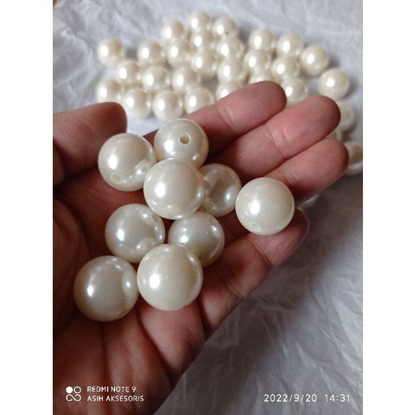 Mutiara ABS ringan BW 10mm, 12mm, 14mm @1Pon