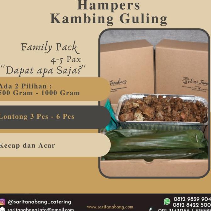 

READY COD Hampers Kambing guling 1000gram BERKAH
