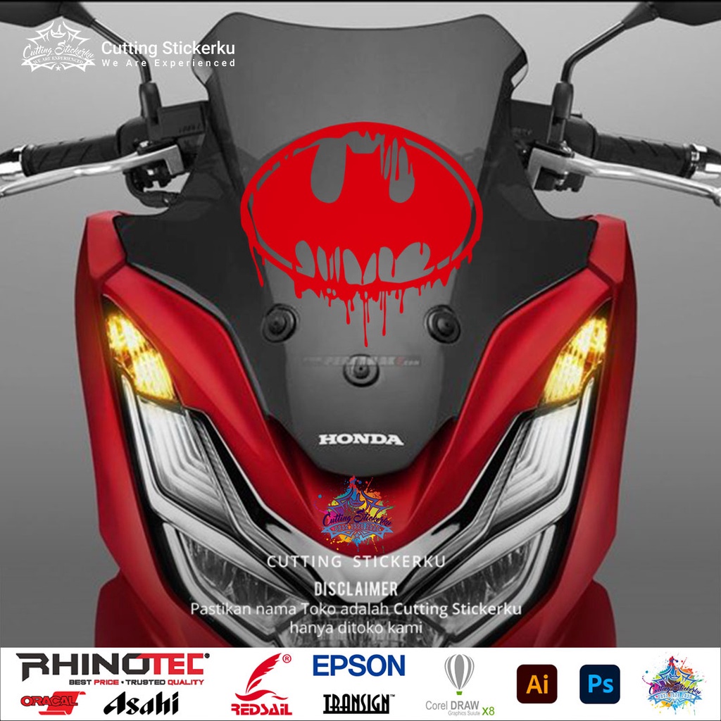 Cutting Stiker Batman Bloody Variasi Motor Mobil Sticker Timbul Keren Nyala Dasbor Spakbor Visor Body Kaca Helm Laptop Hologram Reflective Tahan Mio Air Bodi Samping Nama Serial Scoopy Vario Beat NMAX PCX Kartun Vespa Marvel DC Bagus Hero Komik Cartoon