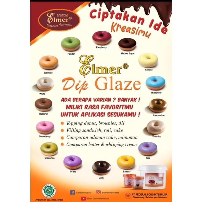 

Elmer Vista Dip Glaze Cappucino 1kg