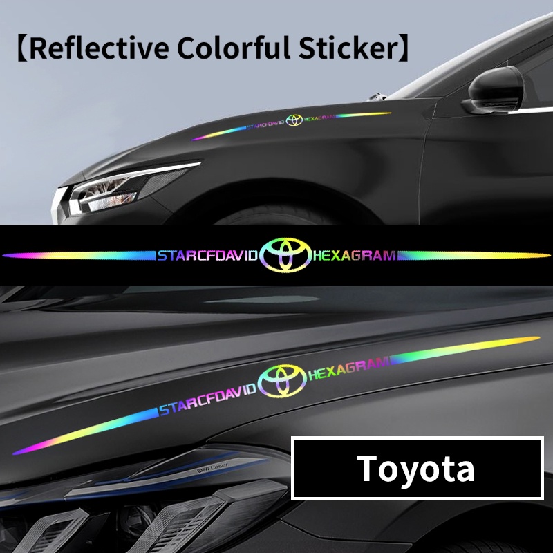 Stiker Reflektif Laser Logo Toyota Avanza Rush Kijiang Innova Calya Razie Yaris Corolla Cross Wish