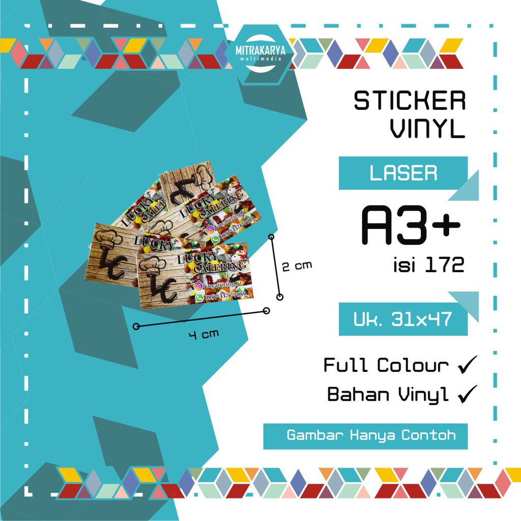 

Stiker Vinyl A3+ 31x47