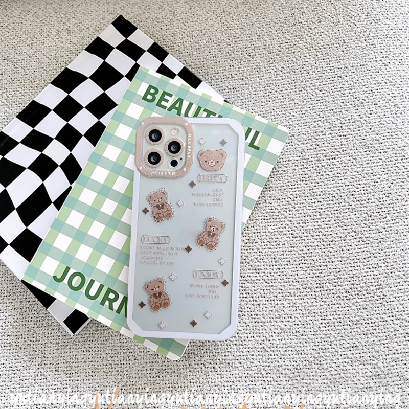 Soft Case TPU Transparan Motif Kartun Boneka Beruang / Kelinci Untuk Infinix Hot 9 10 Play 11 11 Play 11s Infinix Smart 6 5