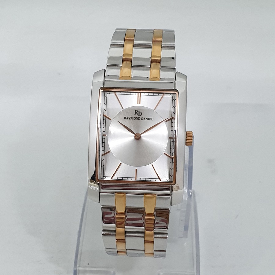 Raymond Daniel RD212 Silver Rosegold ,Jam Tangan Unisex,Original