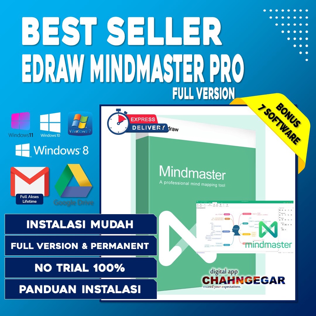 Software Edraw MindMaster 8.5.1 Pro Lisensi Lifetime | Aplikasi Mind Mapping untuk pemetaan pikiran lintas-platform dan multi-fungsional