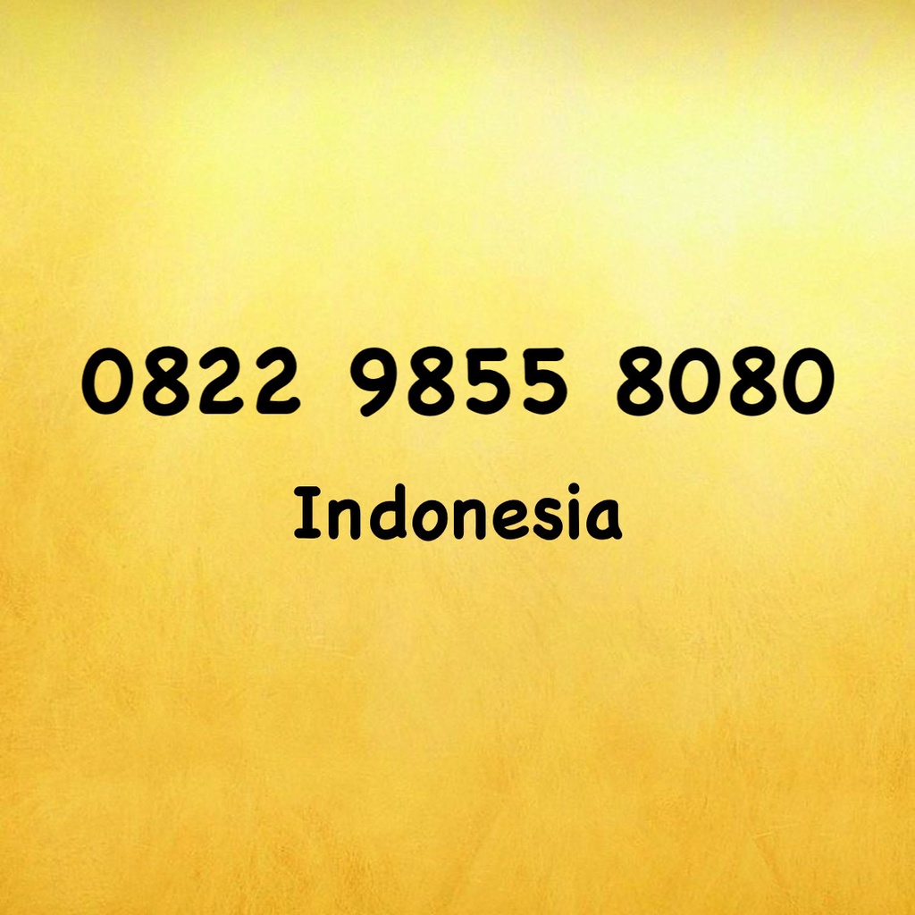 Nomor Cantik Simpati LOOP Double AB - 80 - 0822 9855 8080