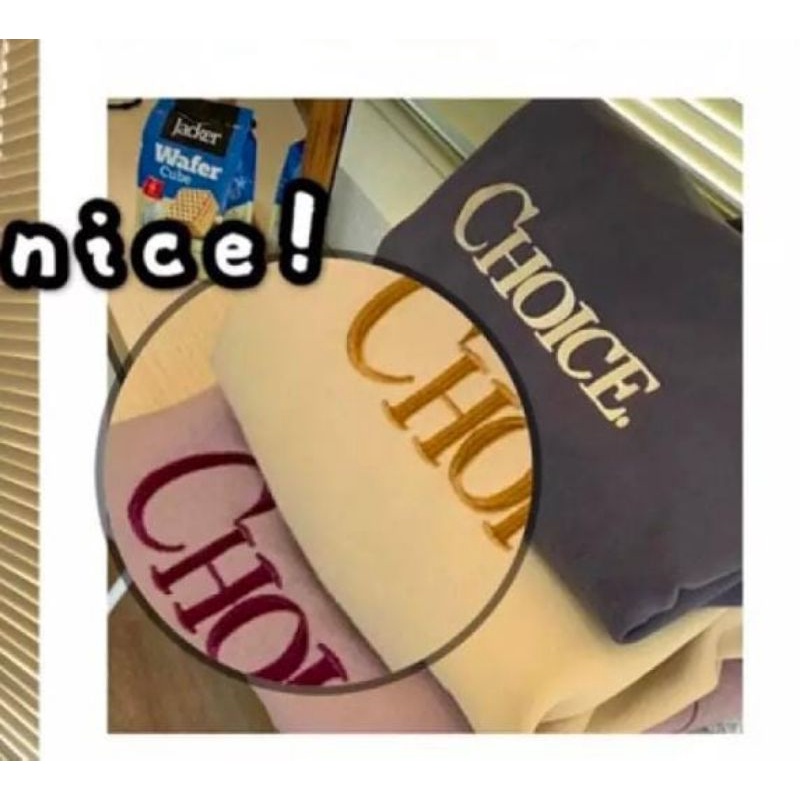 Sweater switer Oversize Crewneck Pakaian Wanita Korean Style Oblong Terbaru CHOICE BORDIR Kekinian-3