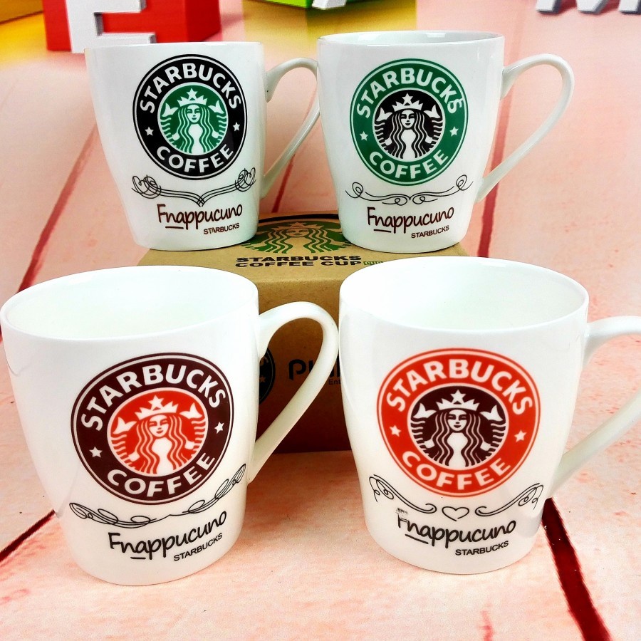 SALE Gelas Strabucks Frappucino Gift Set Murah Kado Souvenir Mug