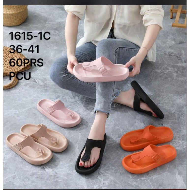 Sandal jepit karet wanita motif gesper import sandal jelly wanita Balance