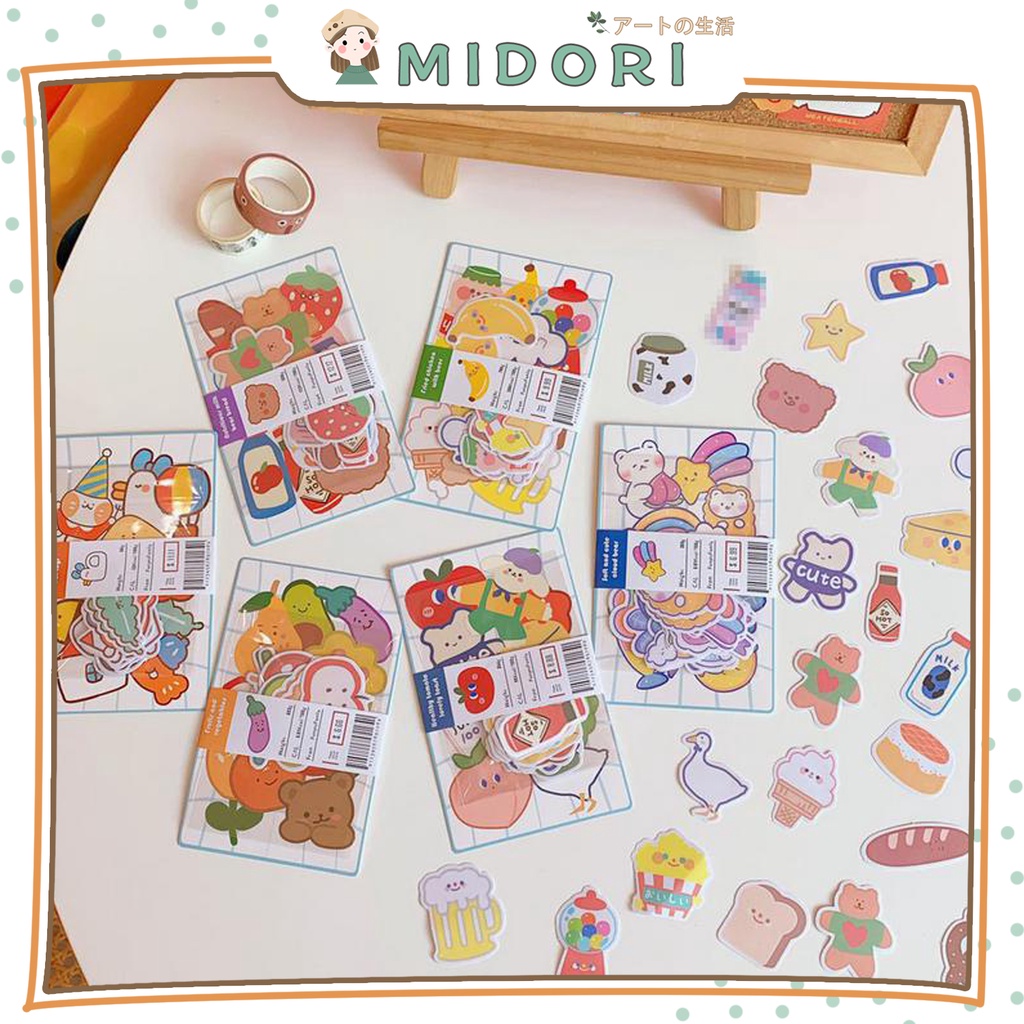 

[MIDORI] 20Pcs CUTE FUNYNS FAMILY Sticker Décor Jurnal Stiker Hias Diary Scrapbook - B0300