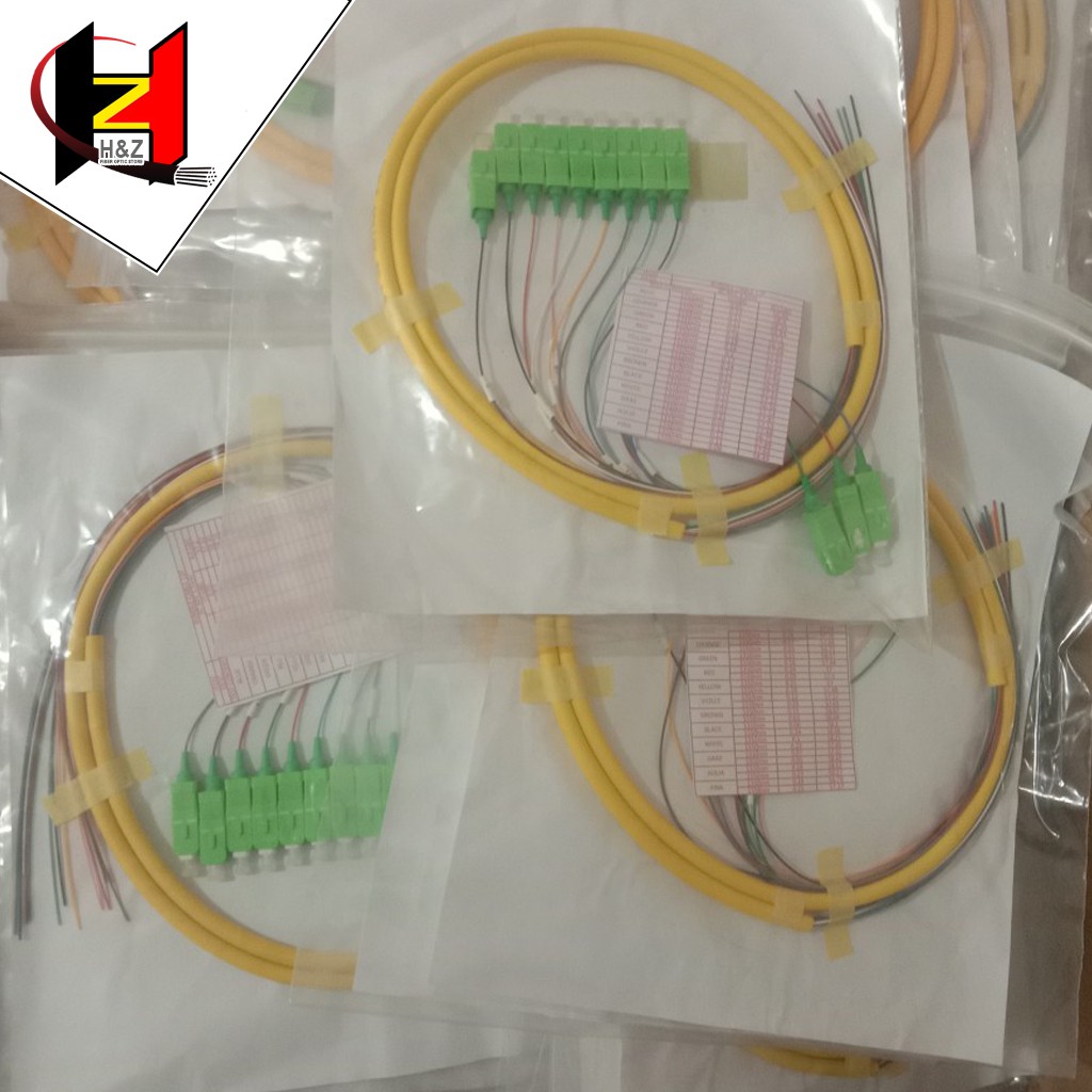 Pigtail SC APC 0,9mm Single Mode / Panjang 1,5Meter Kabel Fiber Optik Ijo