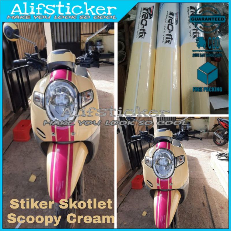 Stiker Scoopy Warna Cream Skotlet Cream Motor Scoopy