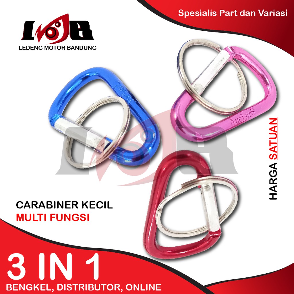 Carabiner Biasa Gantungan Kunci Tas Snap Hook Hanger Hiking Karabiner