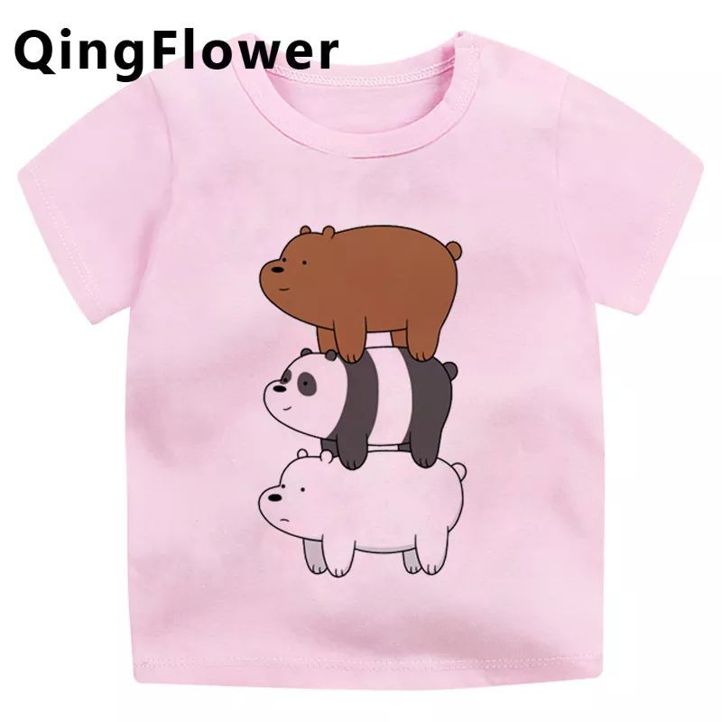 KAOS ANAK CWE WE BARE BEAR KEKINIAN / ATASAN KEREN UMUR 2-8 THN BISA COD