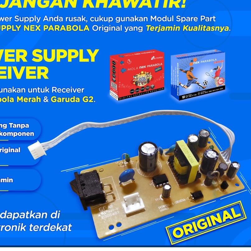 Ω POWER SUPPLAY PSU RECEIVER NEX PARABOLA MERAH ATAU NEX GARUDA G2 ASLI ORIGINAL PABRIK ۝