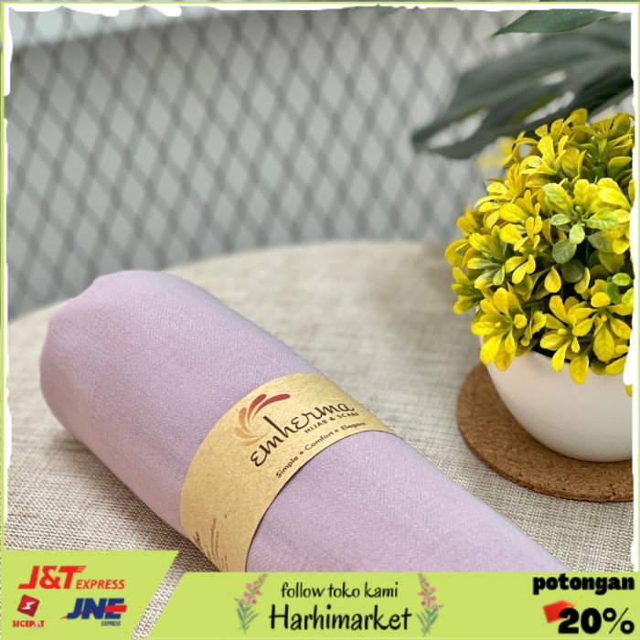 (COD) Voal Miracle Hijab Syar'i Jumbo Kerudung segiempat Lasercut 140x140cm - Lilac