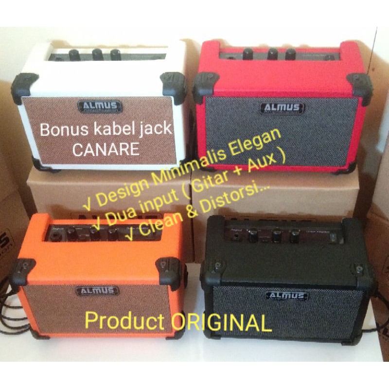 AMPLI GITAR ALMUS mini Distorsi dua input