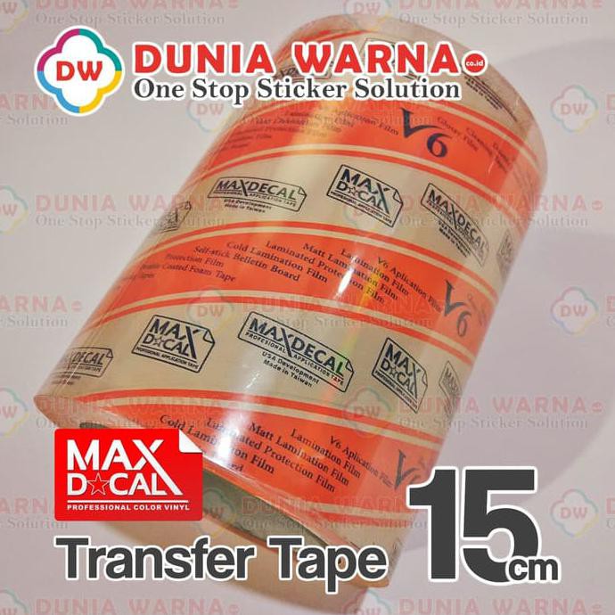 

[[BISA COD]] MASKING MAXDCAL TRANSFER TAPE PLASTIK LAKBAN CUTTING STICKER 15 CM BERKUALITAS Kode