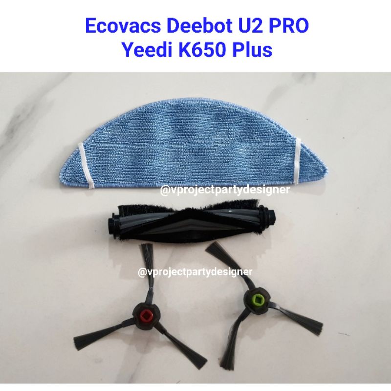 Ecovacs Deebot U2 Pro, Yeedi K650 plus mop filter brush