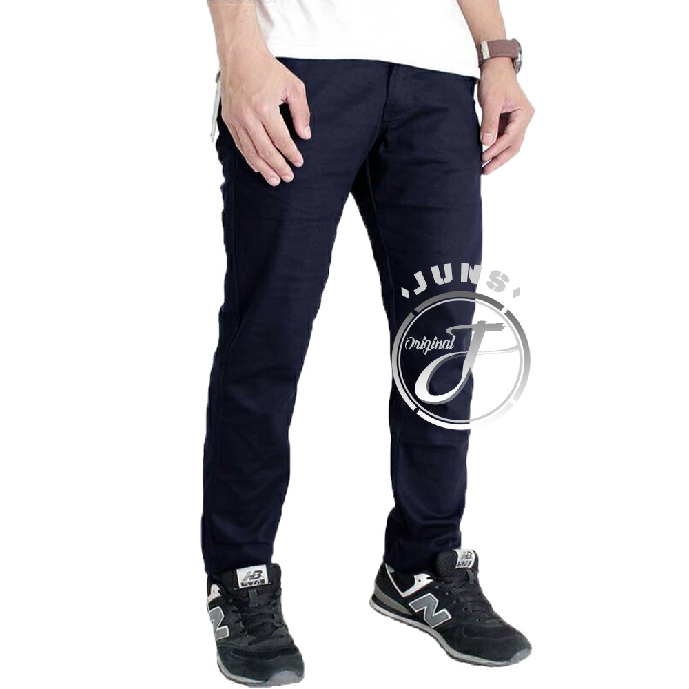 Celana Chino Pocket Long Pant Original Navy Blue 1KG MASUK 4PCS