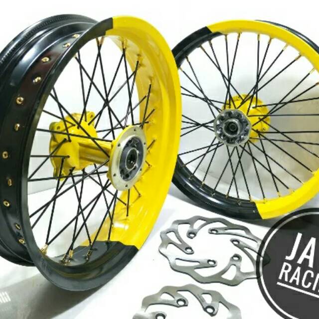 Velg Supermoto ring 14 Lebar 250 215 Klx 150 - Dtracker 150 Sepaket plus cakram dan stel velg