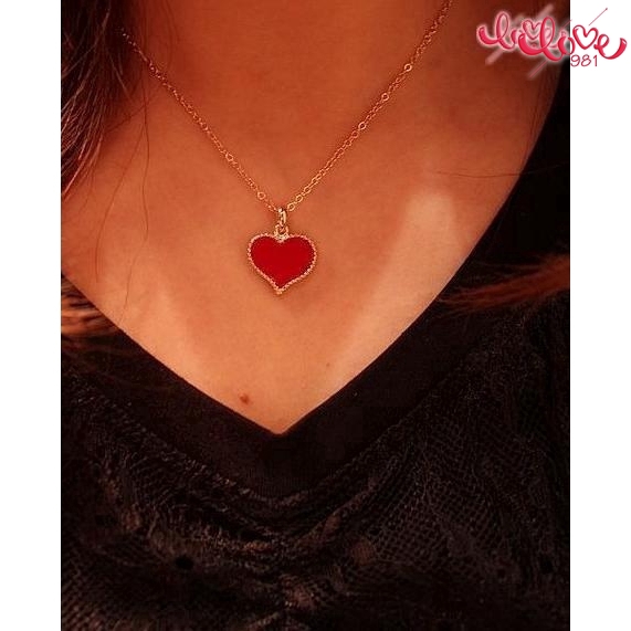 Empat Daun Semanggi Kalung Hati Cinta Klavikula Rantai Empat Daun Semanggi Kalung Kalung Kalung Pendek   Clover Heart Heart Necklace Love Clavicle Chain Necklace Short Necklace Necklace