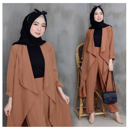 Promo Terbaik Baju Setelan Kantor Wanita Hijab Terbaru Jadei dan Celana/FASHION TERBARU