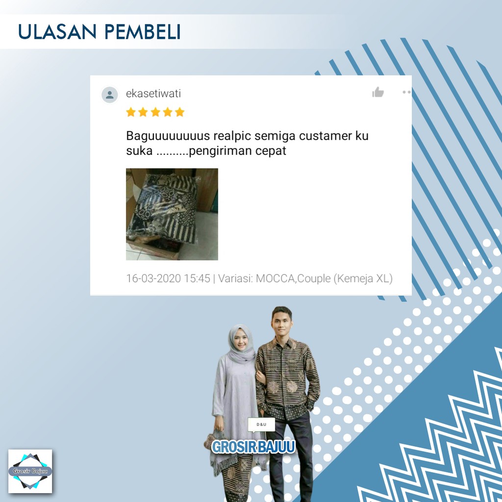 BATIK COUPLE KEBAYA MODERN BROKAT SHOFIA TILE MUTIARA GB