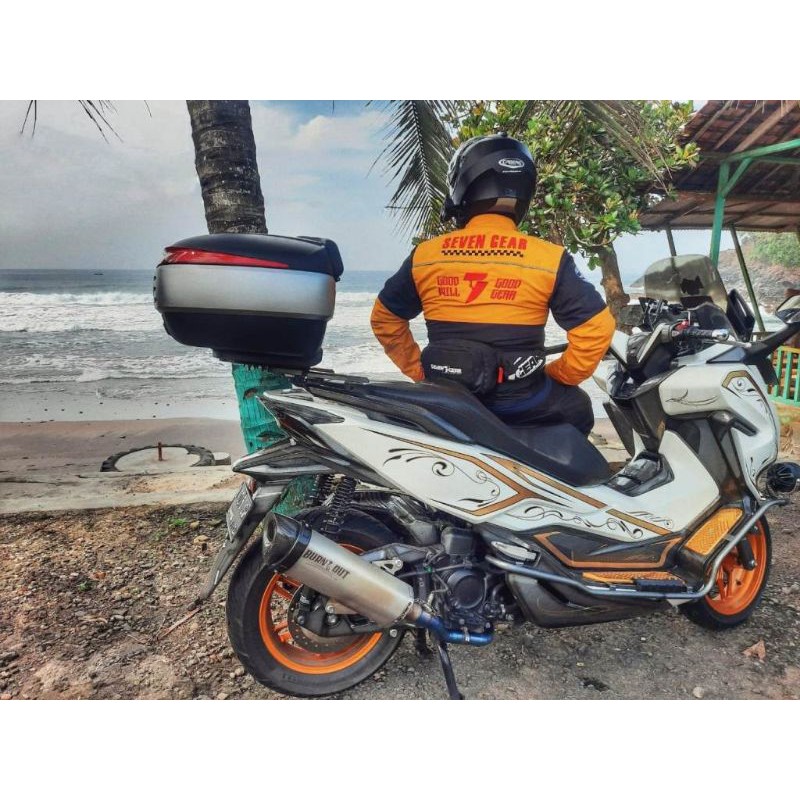 LIMITED EDITION Jaket motor touring 7Gear Rapidway Yellow Full Protektor outwear pria harian safety
