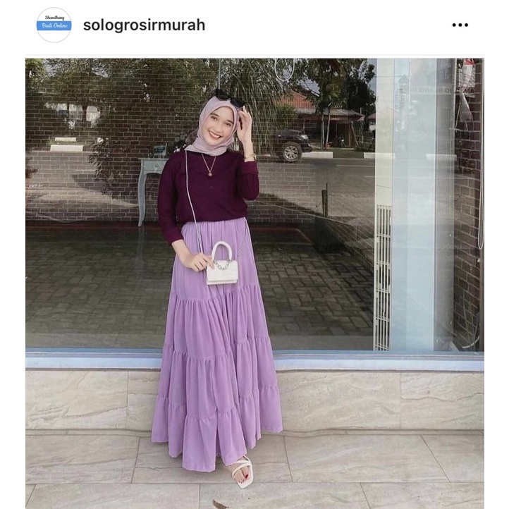 GRANDE SKIRT/ROK CERUTY POLOS/ROK HIJAB CERUTY/ROK WANITA CERUTY POLOS GRANDE