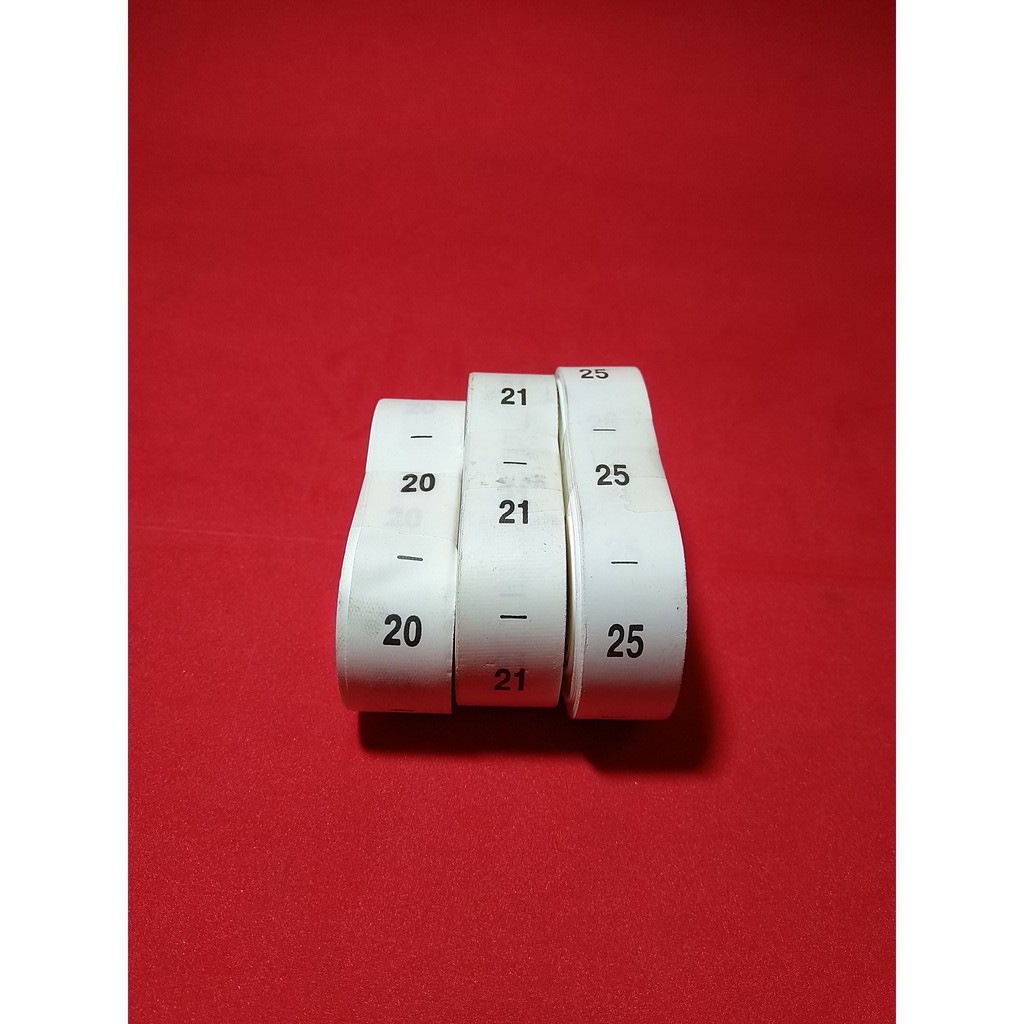 LABEL SIZE BAJU SABLON PUTIH-LABEL UKURAN BAJU