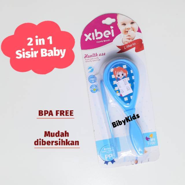 2 in 1 Sisir Bayi Baru Lahir Lembut Murah Set Perlengkapan Mandi Baby Perawatan Newborn Travelling