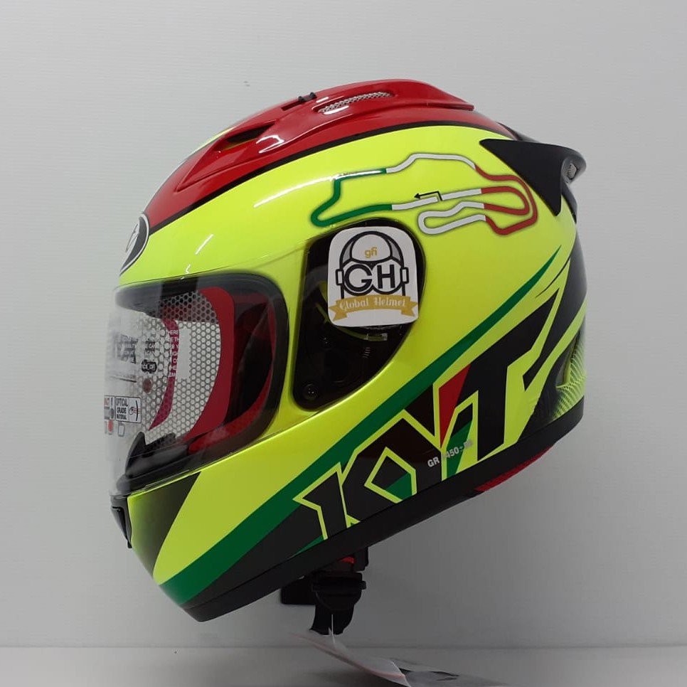 HELM FULL FACE KYT RC7 RC-7 RC SEVEN MOTIF #15 ITALY YELLOW