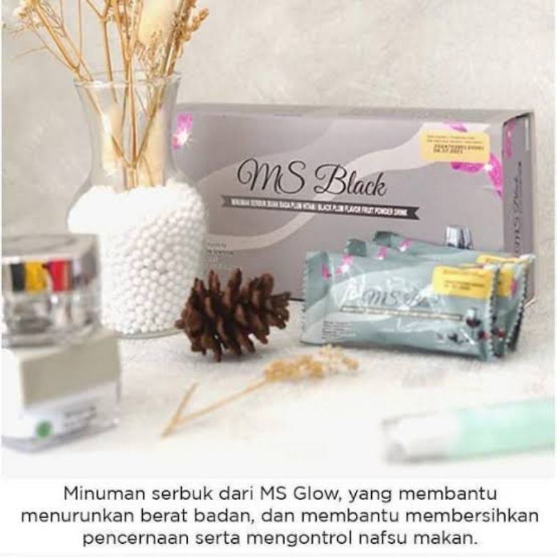 

Ms Black By Ms Glow - Minuman Pelangsing Badan - Bpom - Original Me Glow