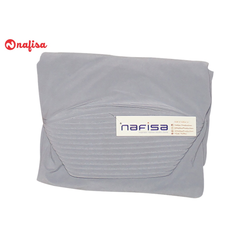 TERBARU !!! Kerudung Instan Nafisa Belvana | Hijab Instan Jumbo Hijab Instan Muslimah Jilbab Bergo Pesta Simpel-Abu Muda