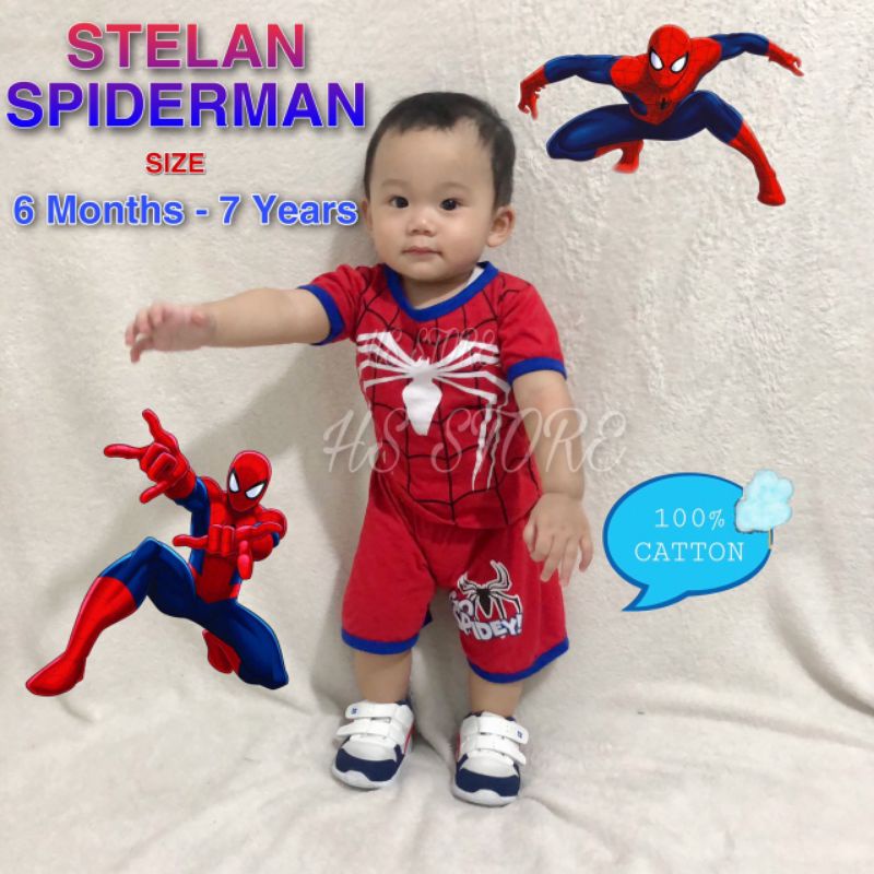 HARGA GROSIR !! STELAN KAOS SUPERHERO ANAK / SET KAOS ANAK / SETELAN KAOS ANAK / SETELAN  ANAK