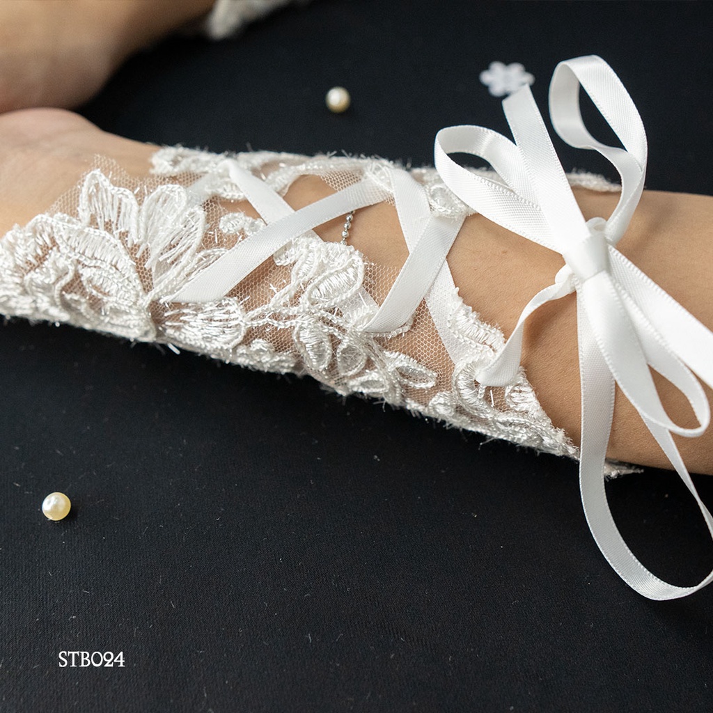 [STOK TERBATAS] AKSESORIS BRIDAL GLOVES ASESORIS PERNIKAHAN WEDDING WANITA LACE STB024