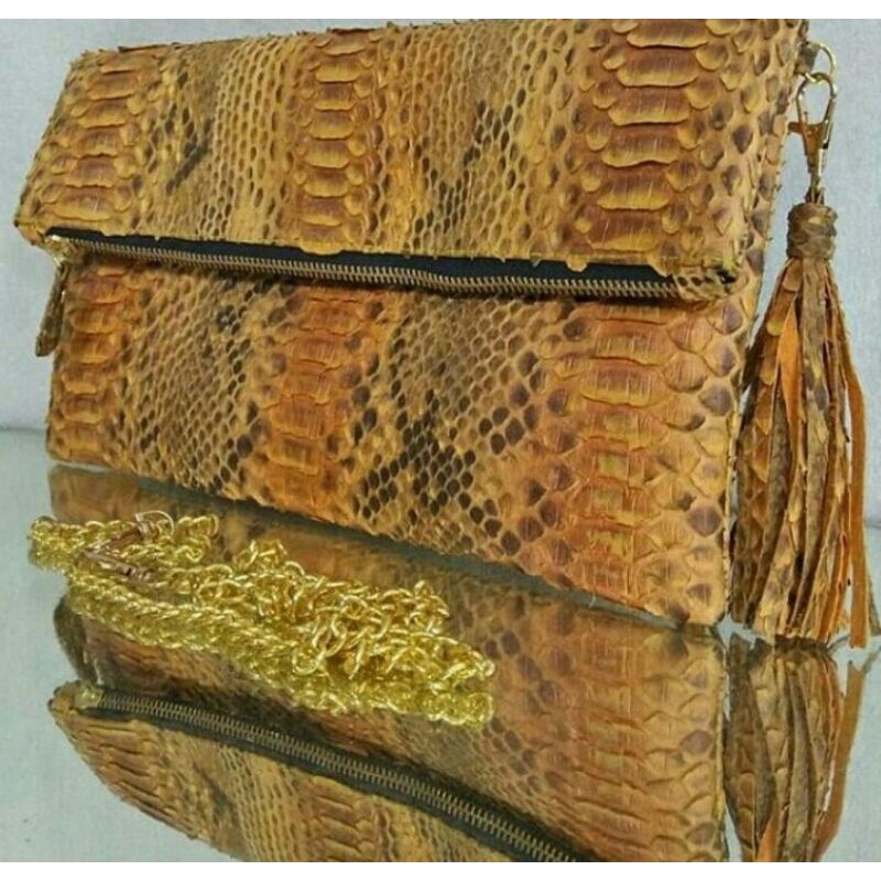 Tas Clutch Wanita Tas Kulit Ular Asli Tas Kulit Tas Pesta
