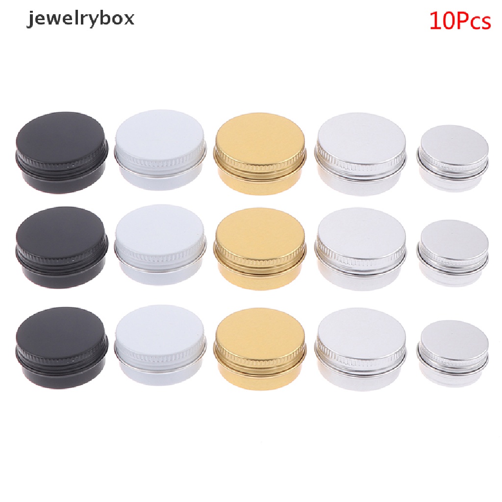 10 Pcs Wadah Kosong Bahan Aluminum Untuk Lip Balm