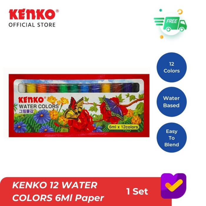 

air-cat- kenko 12 water colors 6ml paper box -cat-air.
