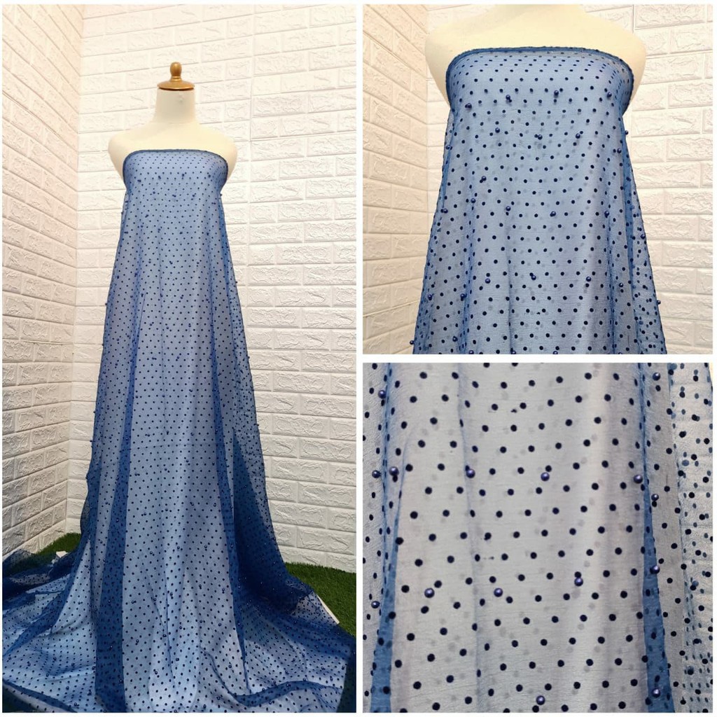 Organza dot mutiara